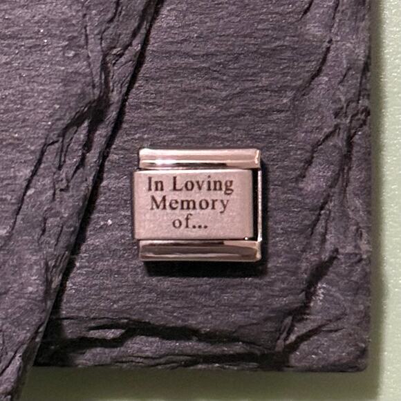 In Loving Memory of… Italian Charm Bracelet Link - Picture 1 of 1